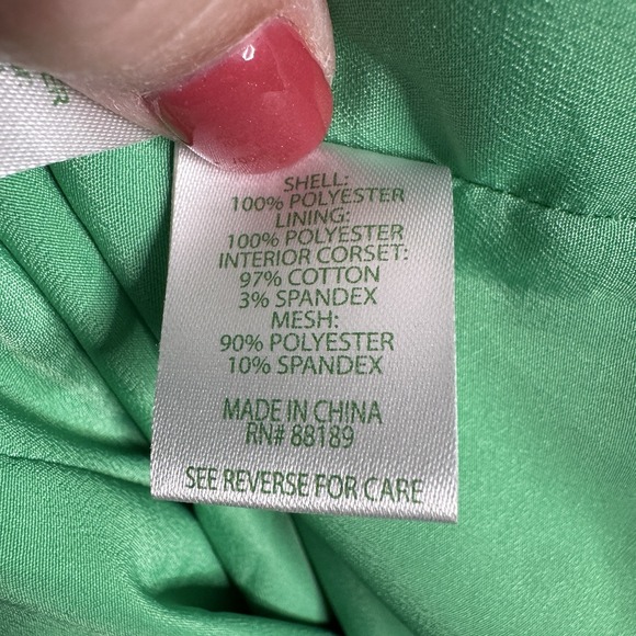 LILLY PULITZER Stela Strapless Bow Dress Green Size 2 NEW Kelly Semiformal Event - Picture 10 of 12
